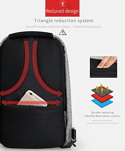 Bolsos Bandolera, Markryden® Mochila de Hombro Impermeable con Puerto de Carga USB, Mochila de Hombro Antirrobo para Escalada, Kayak, Snorkel, Gimnasio, Ciclismo, Correr, Yoga, Viajes y Uso de Di …