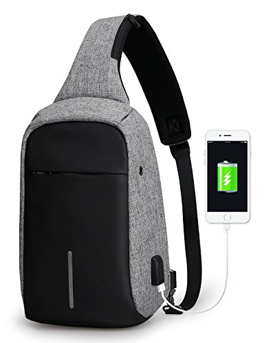 Bolsos Bandolera, Markryden® Mochila de Hombro Impermeable con Puerto de Carga USB, Mochila de Hombro Antirrobo para Escalada, Kayak, Snorkel, Gimnasio, Ciclismo, Correr, Yoga, Viajes y Uso de Di …