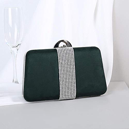 Bolsos Mujer Bolso De Mano De Boda para Mujer, Bolso De Mano De Terciopelo Vintage para Fiesta, Bolso De Mano para Mujer con Diamantes De Imitación, Mini Bolso De Hombro, Verde