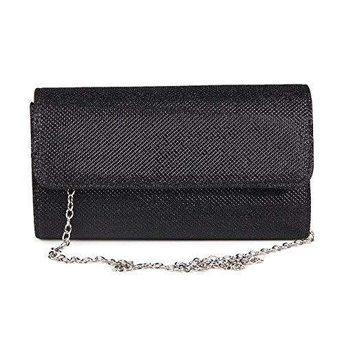 Bolsos Mujer Bolso De Mano De Noche para Mujer, Bolso De Mano para Mujer, Bolso De Cadena, Bolso De Fiesta para Dama De Boda Nupcial, Negro