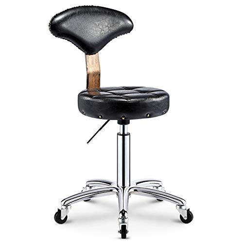 Boombee Sillón Giratorio para Salón De Belleza Caqui Moderna Minimalista Norma Oficial Bar Peluquería heces Taburete Ajustable (Color : Black, Size : One Size)