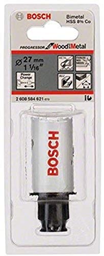 Bosch Professional 2 608 584 621 Sierra de corona, Color blanco, 27mm