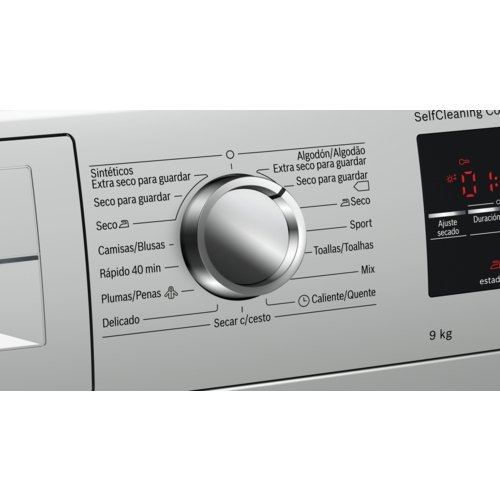 Bosch Serie 6 WTG8729XEE Independiente Carga frontal 9kg A++ Acero inoxidable - Secadora (Independiente, Carga frontal, Bomba de calor, Acero inoxidable, Giratorio, Tocar, Derecho)