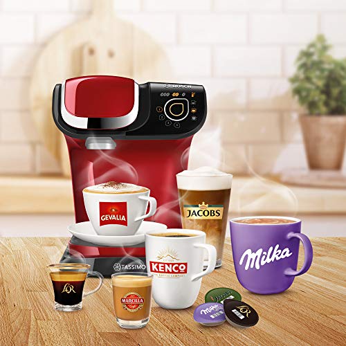 Bosch TAS6503 Tassimo My Way 2 - Cafetera de cápsula con sistema de filtración Britta e interfaz táctil, 1500 W, 1,3 litros, color rojo