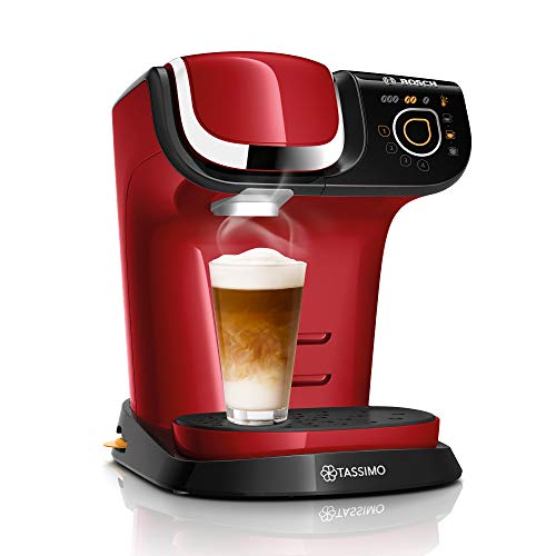 Bosch TAS6503 Tassimo My Way 2 - Cafetera de cápsula con sistema de filtración Britta e interfaz táctil, 1500 W, 1,3 litros, color rojo