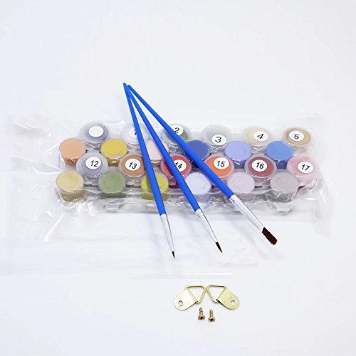 BOSHUN Pintar por Numeros para Adultos Niños Pintura por Números con Pinceles y Pinturas Decoraciones para el Hogar Lobos (16 * 20 Pulgadas, Sin Marco)