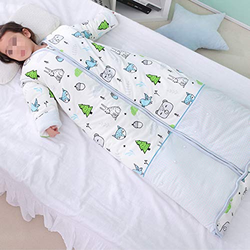 Bosque De Animales, Saco De Dormir Acolchado De Algodón Puro, Pijamas De Invierno para Niños, Altura 120CM