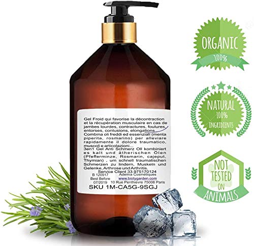 B.O.T Cosmetic & Wellness Gel de Romero 3en1 Efecto Frío, Circulación & Anti Dolor - 500 ml