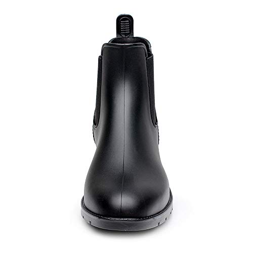 Bota Agua Mujer Hombre Chelsea Jardín Trabajo Lluvia Tobillo Botas Festival Antideslizante Wellington Boots Negro 39