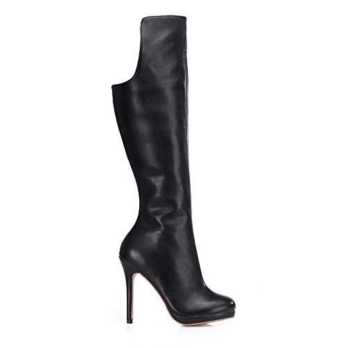 Botas Altas sexys para Mujer Invierno Nueva Plataforma Impermeable Popular Botas Negras de tacón Alto para Mujer 0640ABT-c2-40, Negro