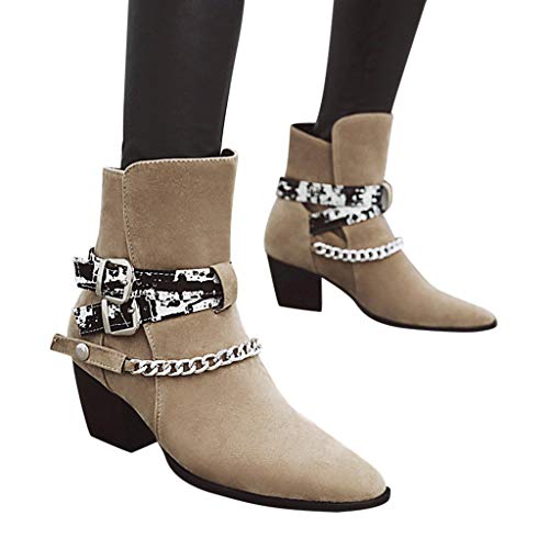 Botas Chelsea Botines tacón cuña para Mujer Otoño Invierno Alecony Moda Calzado Dama Lentejuelas Terciopelo Botines con Cremalleras y Hebilla Bajos Zapatos Talla Grande Botas