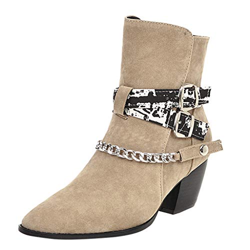 Botas Chelsea Botines tacón cuña para Mujer Otoño Invierno Alecony Moda Calzado Dama Lentejuelas Terciopelo Botines con Cremalleras y Hebilla Bajos Zapatos Talla Grande Botas