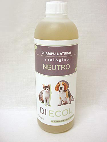 BOTE CHAMPU PARA MASCOTAS ECOLOGICO NATURAL HECHO EN ESPAÑA 500ML NEUTRO