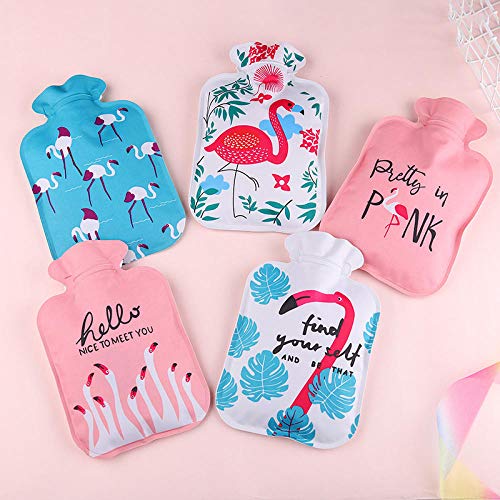 Botella de agua caliente portátil El calentador de vientre de dibujos animados lindo puede tratar el dolor muscular, el dolor de espalda, los calambres menstruales