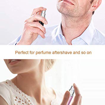 Botellas atomizadoras de perfumes de 6 piezas, Botella recargable con atomizador de perfume de viaje Botella de atomizador mini fragancia portátil para viajes o salidas nocturnas Fragancia 8ml