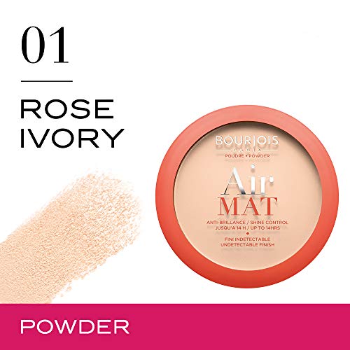 Bourjois alfombrilla de aire polvo compacto, 10 g, rosa marfil