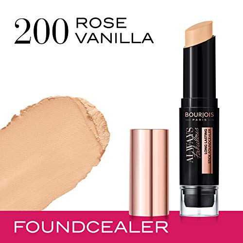 Bourjois Always Fabolous Foundcealer Stick Base de Maquillaje Correctora Tono 200 Rose Vanilla (Pieles Claras) - 32 g