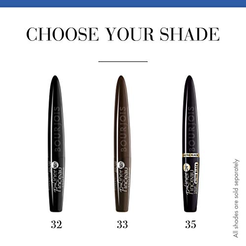 BOURJOIS - Pincel para delineador de ojos líquido, 24 horas. 032 - Arte negro