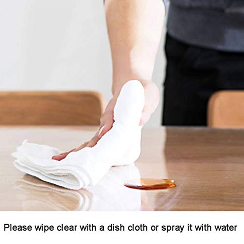 Bove Protector de Mesa de Vinilo, Mantel de plástico Transparente Protector de Mantel Mantel Impermeable PVC para rectángulo Mesas de Comedor Alfombrilla de escritorio-2mm-90x160cm(35x63inch)