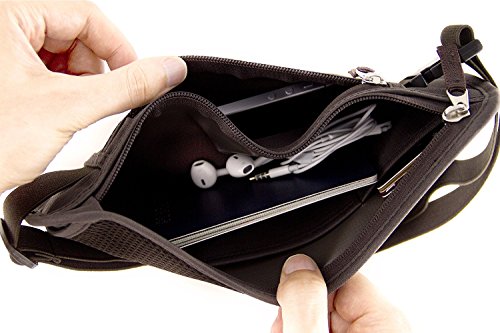 Boxiki Travel Cinturón-Monedero con Bloqueo RFID(por Sus siglas en inglés (Sistema de protección de Lectura por radiofrecuencia))|CangureraCangurera Segura para Hombres y Mujeres Caben el Pasap