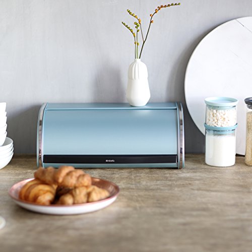 Brabantia 484308 Panera Tapa Deslizante, Acero Inoxidable, Menta, Normal