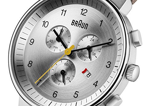 Braun BN0035SLBRG - Reloj cronógrafo de caballero de cuarzo con correa de piel