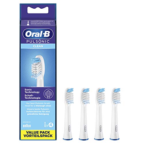 Braun Oral-B 4210201299813 Pulsonic Clean - Cabezales para cepillo de dientes eléctrico (4 unidades)