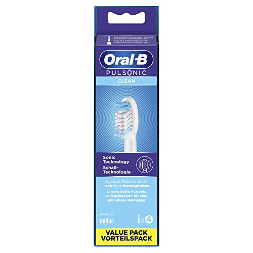 Braun Oral-B 4210201299813 Pulsonic Clean - Cabezales para cepillo de dientes eléctrico (4 unidades)