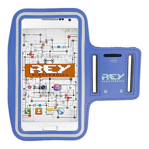 Brazalete Deportivo Reflectante para Smartphones Desde 5,5" hasta 6,3", en Color Azul