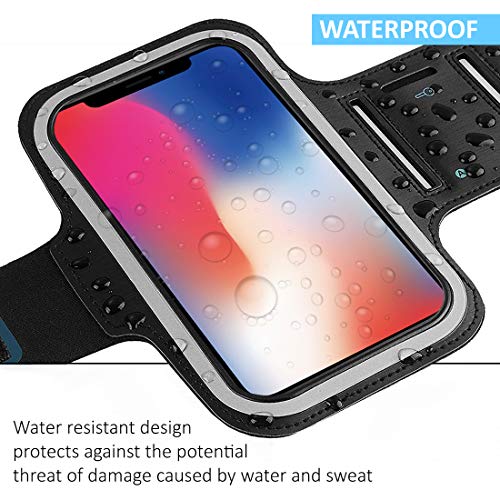 Brazalete movil Running Pack 2 uds Compatible con Todos los telefonos moviles de hasta 6.8" Pantalla Funda movil para Correr Brazalete Deportivo movil Porta movil Running Negro