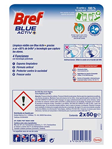 Bref Blue Activ Higiene Colgador WC Duplo – 2x50 gr