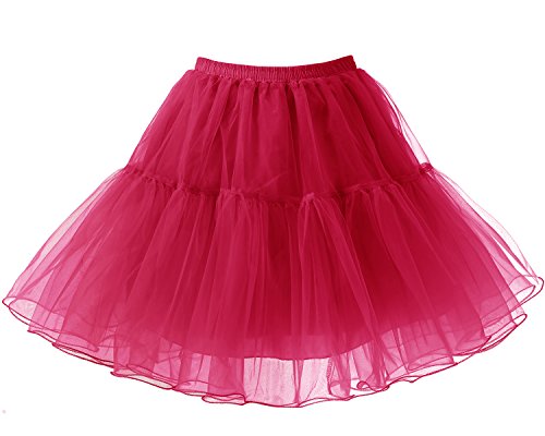 Bridesmay Enaguas Años 50 Vintage para Vestidos Faldas Cortas De Tul Mujer Cancan Tutu Rockabilly Rose M