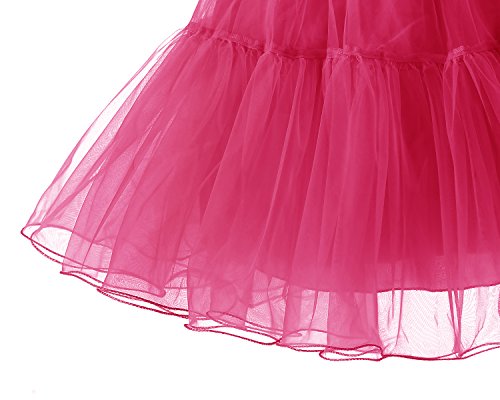 Bridesmay Enaguas Años 50 Vintage para Vestidos Faldas Cortas De Tul Mujer Cancan Tutu Rockabilly Rose M