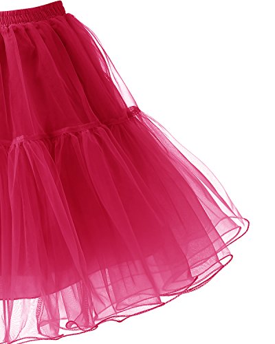 Bridesmay Enaguas Años 50 Vintage para Vestidos Faldas Cortas De Tul Mujer Cancan Tutu Rockabilly Rose M