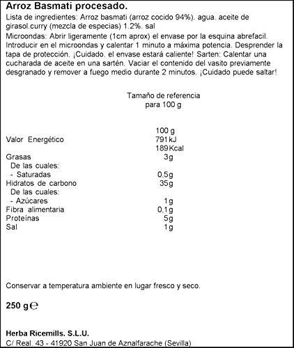 Brillante Arroz Al Curry 125G X 2 - [Pack De 8] - Total 2 Kg