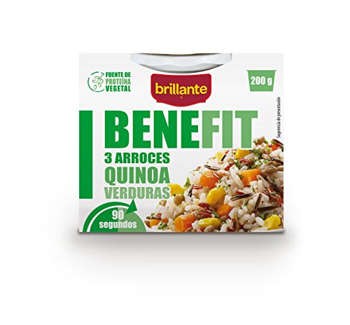 Brillante Benefit 3 Arroces Quinoa Verduras 200G - [Pack De 16] - Total 3200 Gr