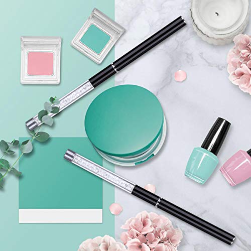 Brocha de viaje con mango transparente para cejas y pestañas con tapa, aplicador cosmético, herramienta de maquillaje, color negro