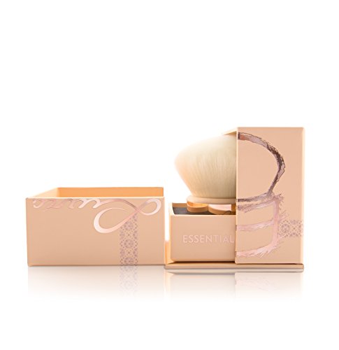 Brocha Kabuki Profesional – Color Nude Rose Gold de Luvia Cosmetics – Brocha cosmética para la aplicación de polvo suelto, presado, base en crema, polvo y liquida, blush y productos para el cuerpo