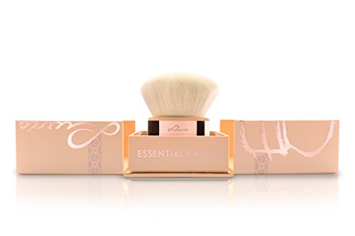 Brocha Kabuki Profesional – Color Nude Rose Gold de Luvia Cosmetics – Brocha cosmética para la aplicación de polvo suelto, presado, base en crema, polvo y liquida, blush y productos para el cuerpo