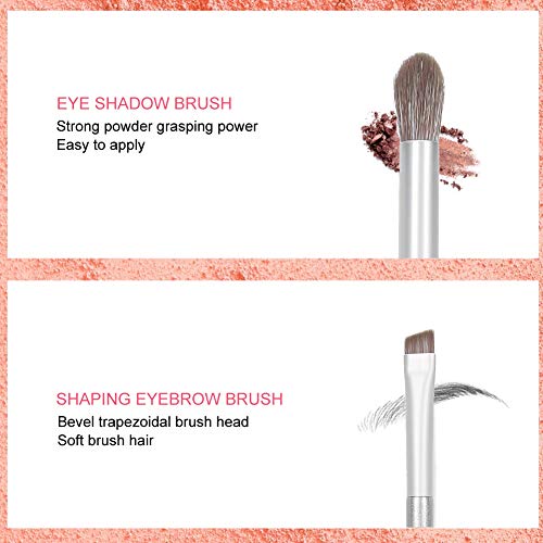 Brochas De Maquillaje, 10 Unids/Set Sombra De Ojos Cepillo De Polvo Suelto Ceja Cepillo Cosmético Herramienta De Maquillaje