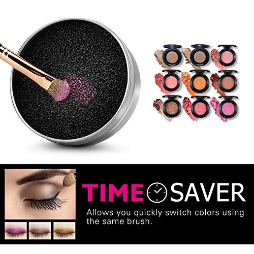 Brochas de Maquillaje Limpiador, MS.DEAR Limpiador de Pinceles Maquillaje,Esponja para Eliminar Brochas de Maquillaje Color sin Agua-Brocha Limpiador para Cepillo de Maquillaje