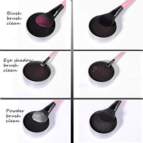Brochas de Maquillaje Limpiador, MS.DEAR Limpiador de Pinceles Maquillaje,Esponja para Eliminar Brochas de Maquillaje Color sin Agua-Brocha Limpiador para Cepillo de Maquillaje