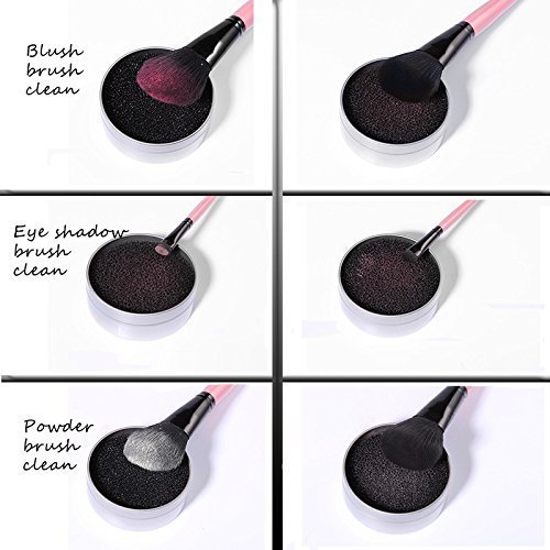 Brochas de Maquillaje Limpiador, MS.DEAR Limpiador de Pinceles Maquillaje,Esponja para Eliminar Brochas de Maquillaje Color sin Agua-Brocha Limpiador para Cepillo de Maquillaje