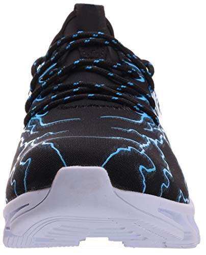 BRONAX Zapatos para Correr en Montaña y Asfalto Aire Libre y Deportes Zapatillas de Running Padel para Hombre Negro Azul 37