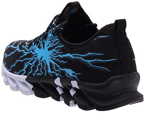 BRONAX Zapatos para Correr en Montaña y Asfalto Aire Libre y Deportes Zapatillas de Running Padel para Hombre Negro Azul 37