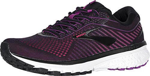 Brooks Ghost 12, Zapatillas de Running para Mujer, Negro (Black/Hollyhock/Pink 063), 38.5 EU