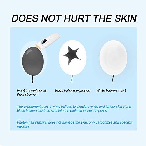 Brrnoo Depiladoras de luz pulsada, 990,000 Flashes Ipl sin Dolor Equipo de depiladora de Micro oscilación con Dos Modos de iluminación y protección Ocular LED(#1)