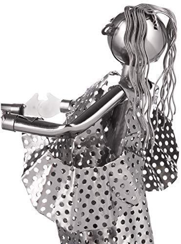 BRUBAKER Porta Botella de Vino - Pareja de Baile - par Escultura - Soporte de Botella - Metal - con Tarjeta de Felicitación