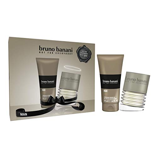 bruno Banani Man - Set de regalo – Agua de colonia y gel de ducha con aroma oriental – para hombre moderno – 1 x 30 ml y 1 x 50 ml