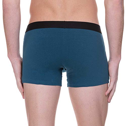 Bruno Banani Short 4er Pack Flowing Bóxer, Lote de 4 Unidades, Multicolor (Petrolblau//Schwarz 2734), Medium Hombre